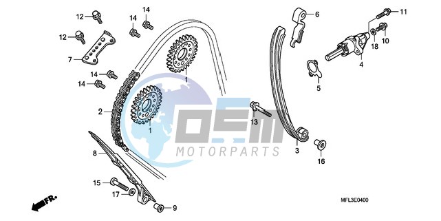 CAM CHAIN/TENSIONER