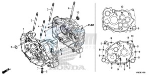 TRX500FM6F TRX500FM Australia - (U) drawing CRANKCASE