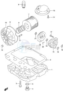 GS500 (P19) drawing OIL FILTER-OIL PUMP