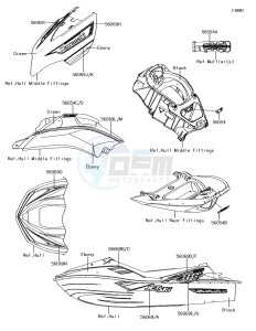 JET SKI ULTRA 310R JT1500NEF EU drawing Decals