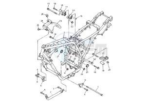 XJR 1200 drawing FRAME