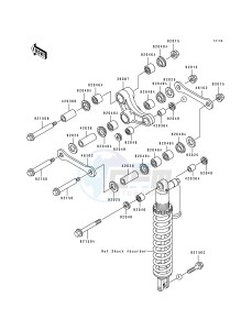 KX 125 K [KX125] (K) [KX125] drawing REAR SUSPENSION