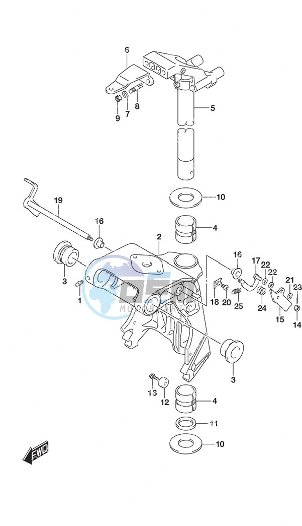 Swivel Bracket Remote Control w/Power Tilt