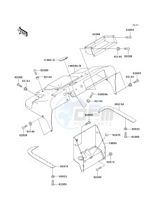 KAF 300 C [MULE 550] (C6-C7) [MULE 550] drawing FRONT FENDER-- S- -