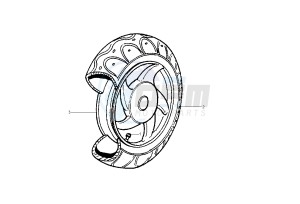 Zip 50 drawing Rear Wheel