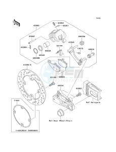 ZR 1000 A [Z1000] (A1-A3) A3 drawing REAR BRAKE