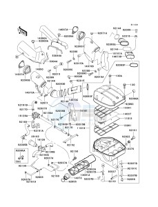 ZX 750 P [NINJA ZX-7R] (P5-P8) [NINJA ZX-7R] drawing AIR CLEANER