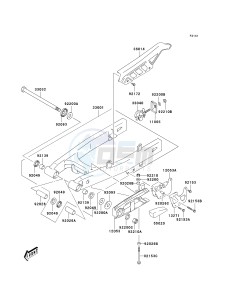 KLX 125 A (A6F) A6F drawing SWINGARM