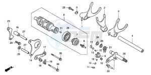 CB1300 CB1300SUPER FOUR drawing GEARSHIFT DRUM/GEARSHIFT FORK