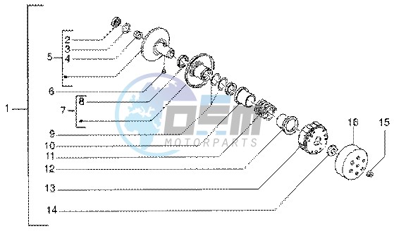 Driven pulley