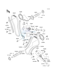 VN 1600 B [VULCAN 1600 MEAN STREAK] (B6F-B8FA) B7F drawing CAMSHAFT-- S- -_TENSIONER