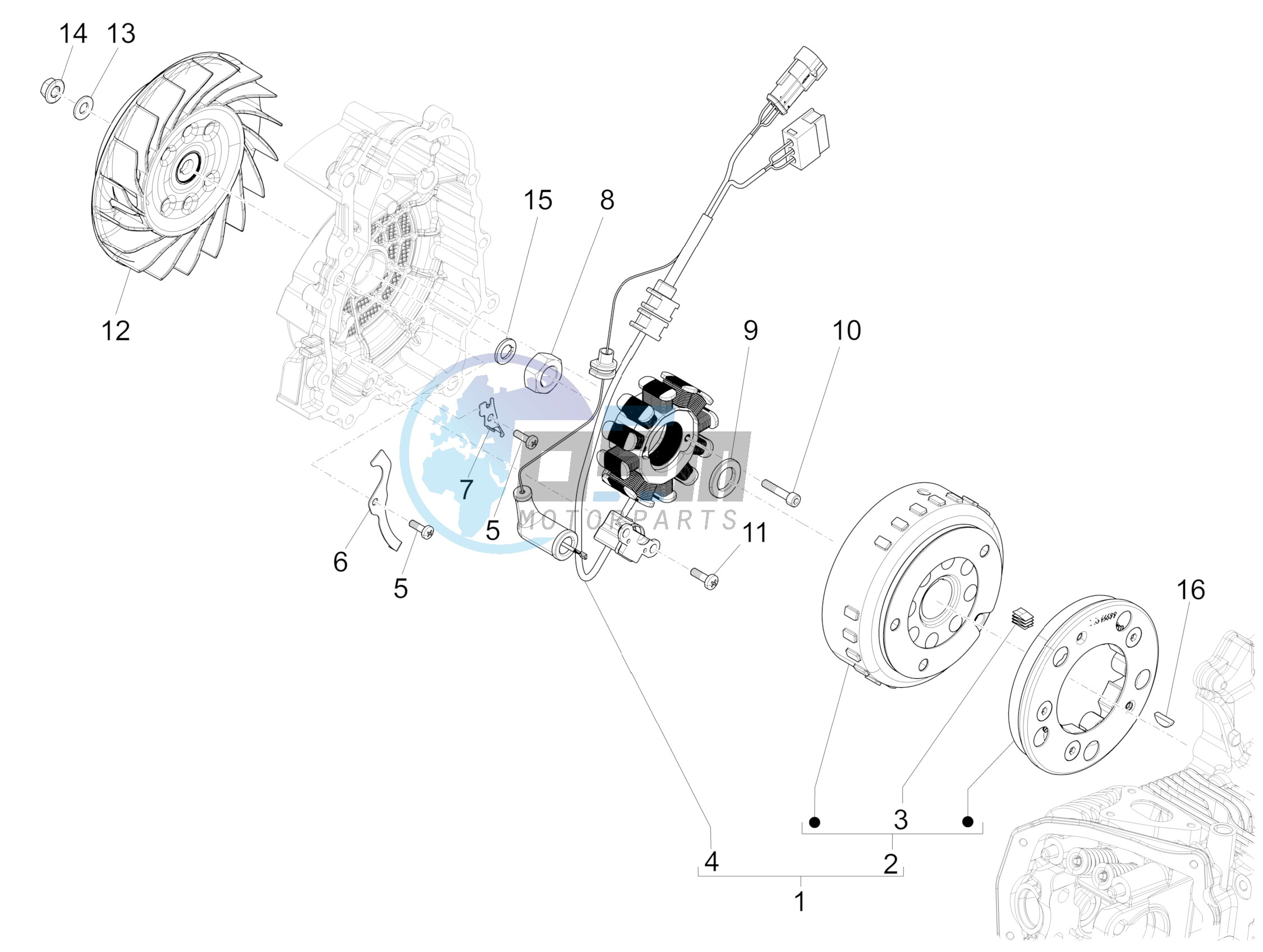 Flywheel magneto