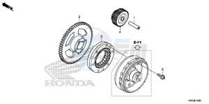 TRX420FM2E TRX420 Europe Direct - (ED) drawing STARTING GEAR