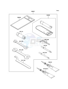 KVF750 4x4 KVF750A6F EU GB drawing Owner's Tools