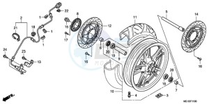 NSA700A9 France - (F / CMF MME) drawing FRONT WHEEL