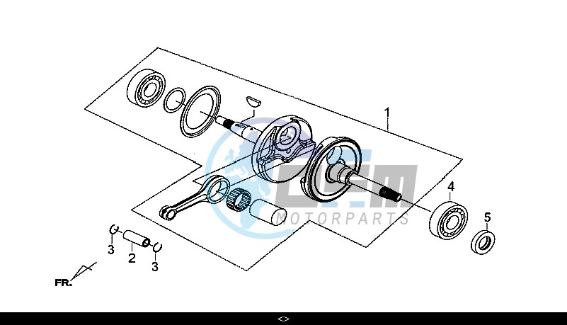 CRANK SHAFT COMP / GTS 300I ABS (LN30W9-EU) (L7-M0)