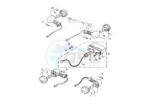 WR F 450 drawing FLASHER LIGHT, ALTERNATIVE EURO KIT