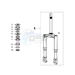 LUDIX 10 RL TREND drawing FRONT FORK / STEERINGHEAD