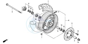 NES125 drawing FRONT WHEEL