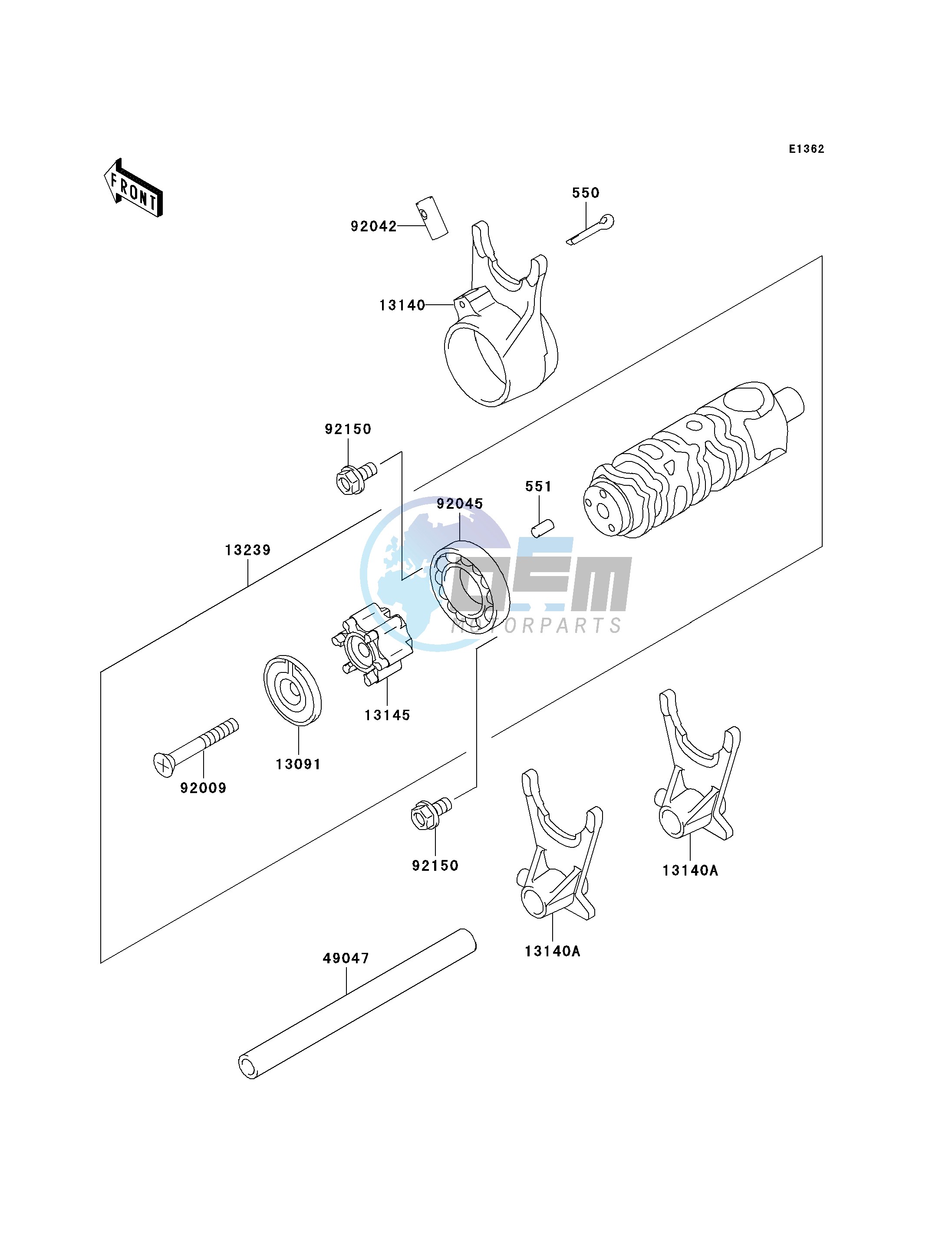 GEAR CHANGE DRUM_SHIFT FORK-- S- -