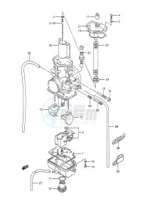 RM125 (E28) drawing CARBURETOR (MODEL N P)