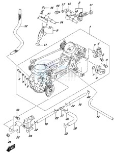 DL650 drawing THROTTLE BODY