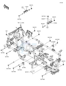 BRUTE FORCE 750 4x4i EPS KVF750HJF EU drawing Engine Mount