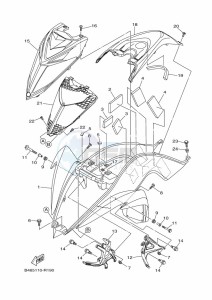 YFM700R (BCX8) drawing FRONT FENDER