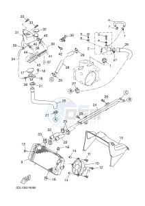 YP125RA (ABS) X-MAX 250 ABS (2DL2 2DL2 2DL2 2DL2) drawing RADIATOR & HOSE