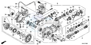 TRX500FM1G TRX500 Europe Direct - (ED) drawing FRONT FINAL GEAR