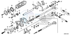 TRX250TME FOURTRAX RECON Europe Direct - (ED) drawing GEARSHIFT DRUM