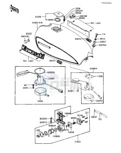 KZ 1000 K [LTD] (K1-K2) [LTD] drawing FUEL TANK