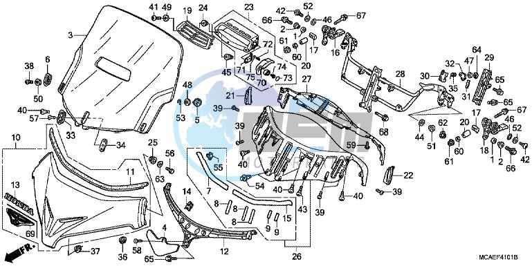 WINDSCREEN (GL1800C/D/E/F/G)