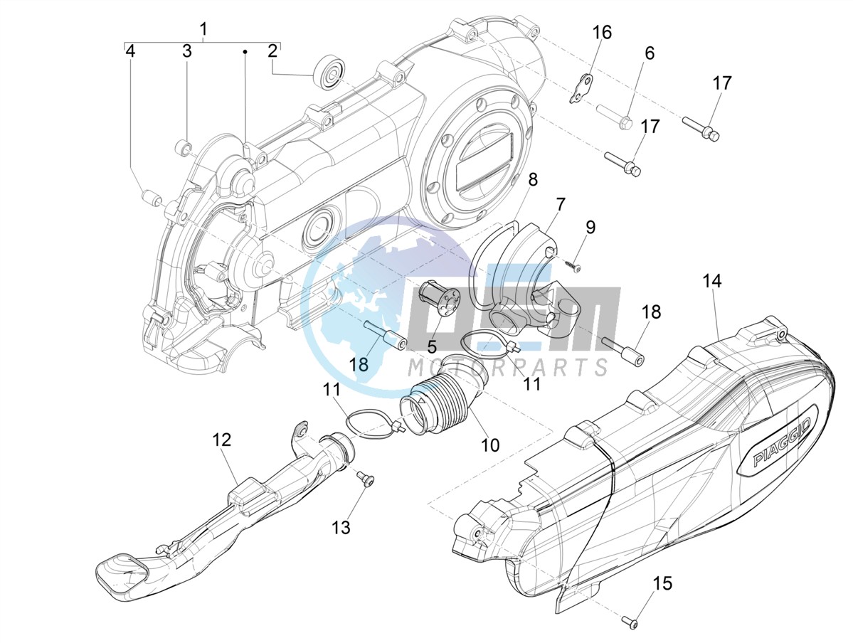 Crankcase cover - Crankcase cooling