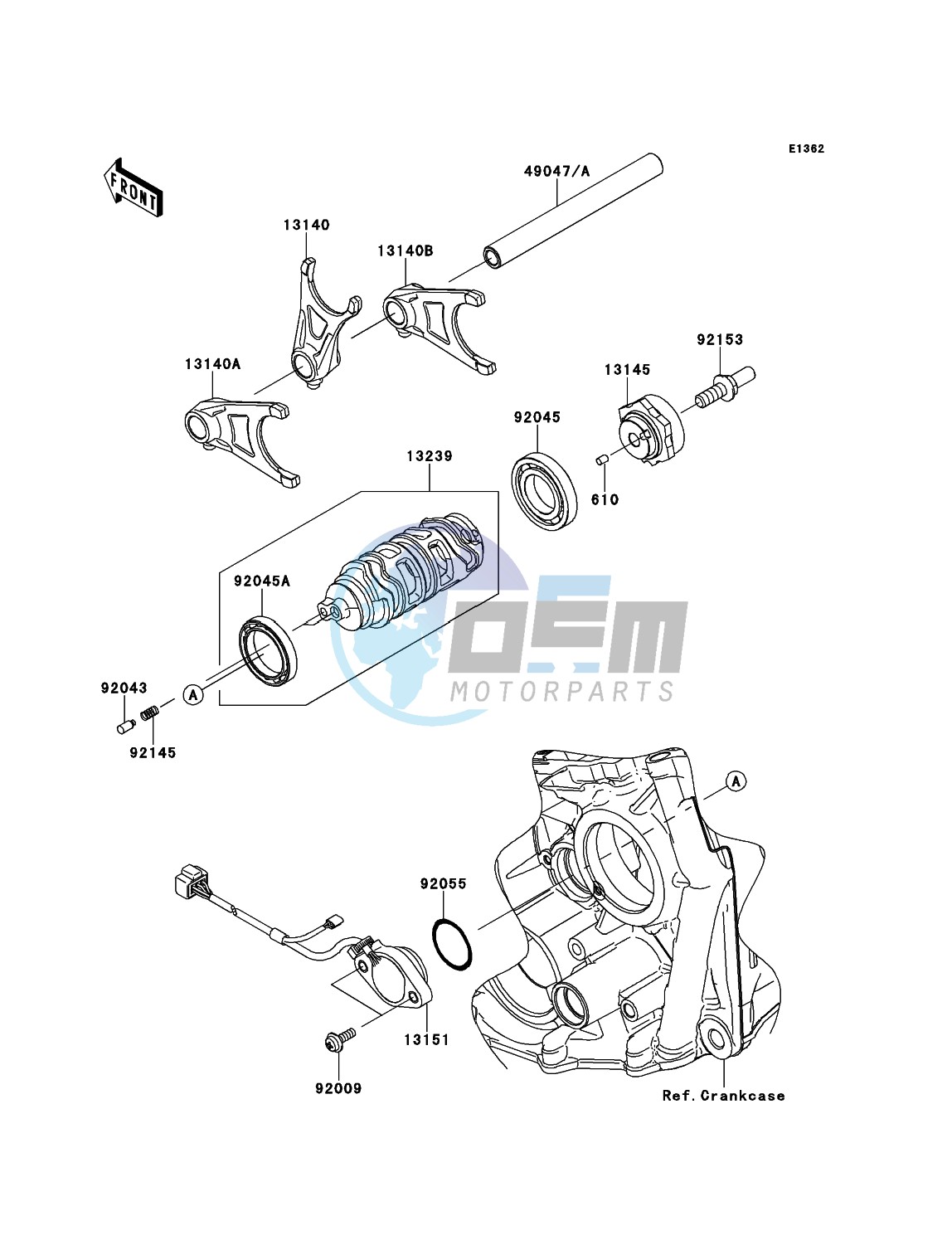 Gear Change Drum/Shift Fork(s)