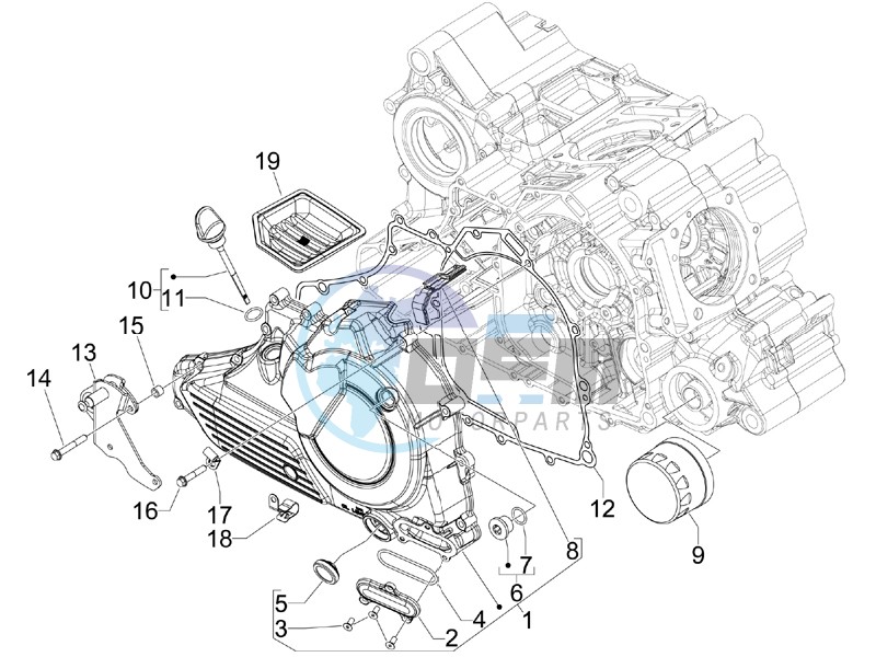 Flywheel magneto cover - Oil filter