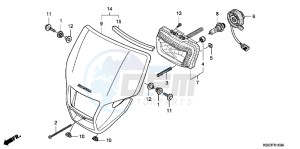 CRF250XB CRF250X ED drawing HEADLIGHT