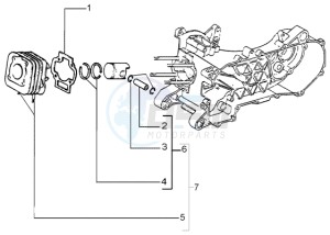 Fly 50 2t drawing Cylinder-piston-wrist pin assy