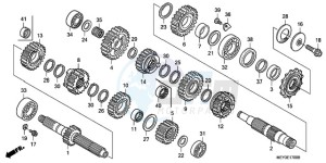 CRF450X9 U drawing TRANSMISSION