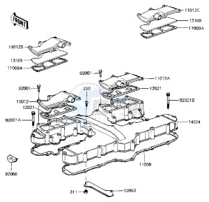 ZN 1300 A [VOYAGER] (A1-A4) [VOYAGER] drawing CYLINDER HEAD COVER