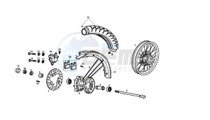 SENDA SM X-RACE - 50 CC VTHSR2E1A EU2 drawing FRONT WHEEL