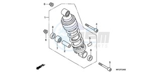 CB600F39 UK - (E / MKH ST) drawing REAR CUSHION