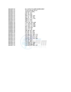 GS500E (E2) drawing * COLOR CHART *