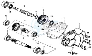 JOYRIDE 125 drawing MISSION COVER COUNTER SHAFT