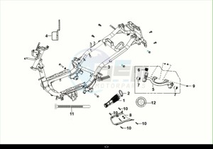 FIDDLE II 50 EFI (AF05W6-EU) (M2) drawing FRAME BODY - ENGINE HANGE