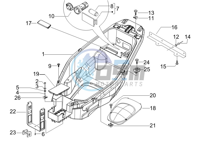 Helmet box - Undersaddle