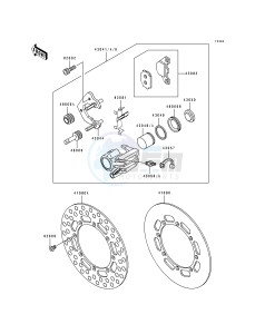 KDX 200 E [KDX200] (E1-E3) [KDX200] drawing FRONT CALIPER