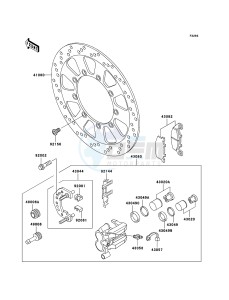 KLE500 KLE500B6F GB XX (EU ME A(FRICA) drawing Front Brake