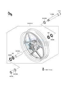 NINJA ZX-10R ZX1000E8F FR GB XX (EU ME A(FRICA) drawing Front Hub