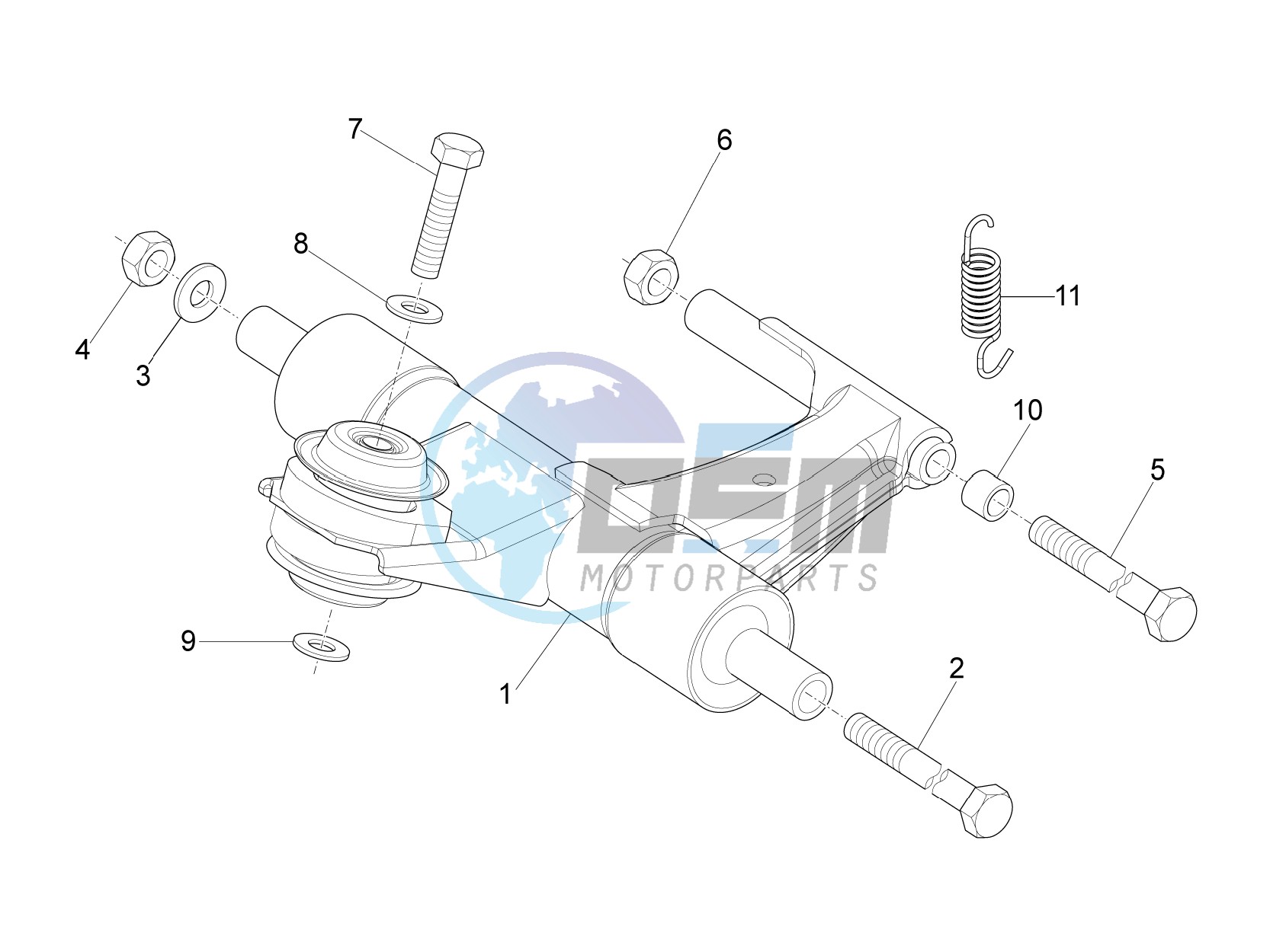 Swinging arm